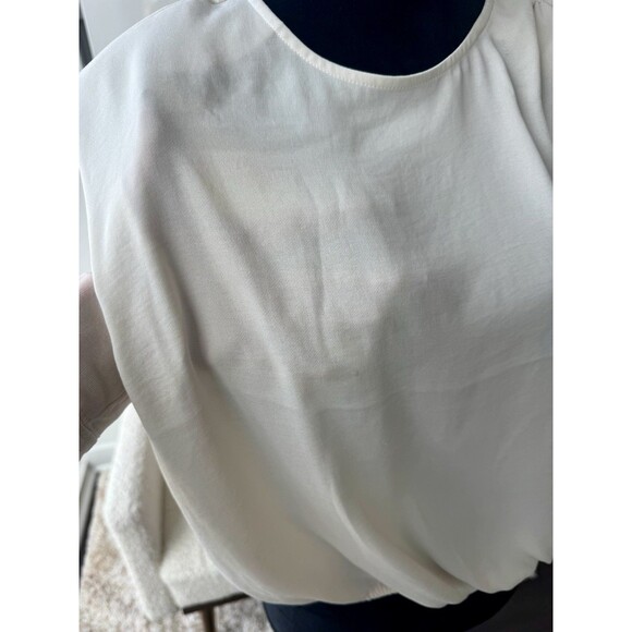 Express Cream Rhinestone Sleeveless Bubble Hem Tank Size Large NEW! - Picture 3 of 6